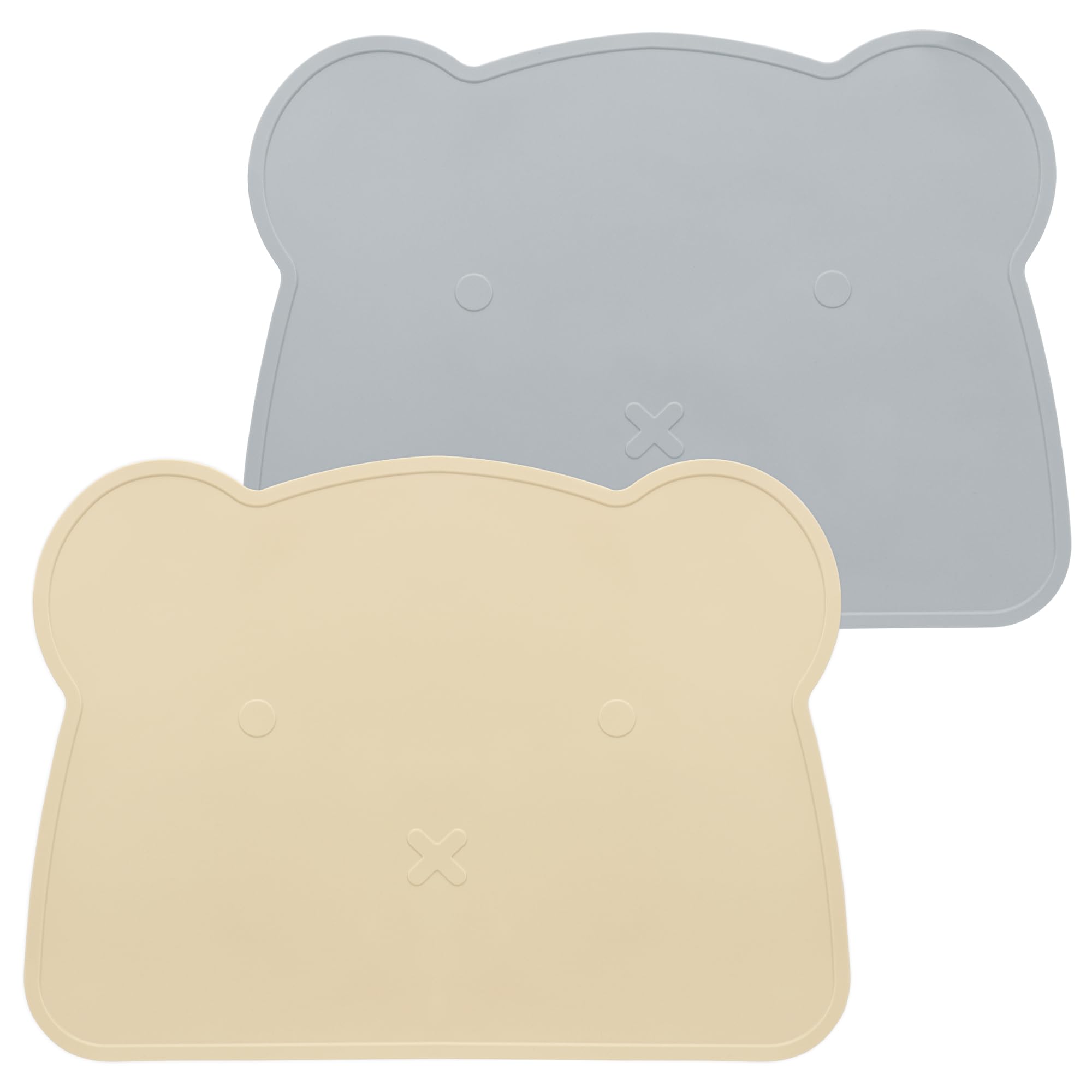 MOJINL Children's Place Mat Bear, Baby Silicone Place Mats, Washable, Non-Slip Children's Place Mat