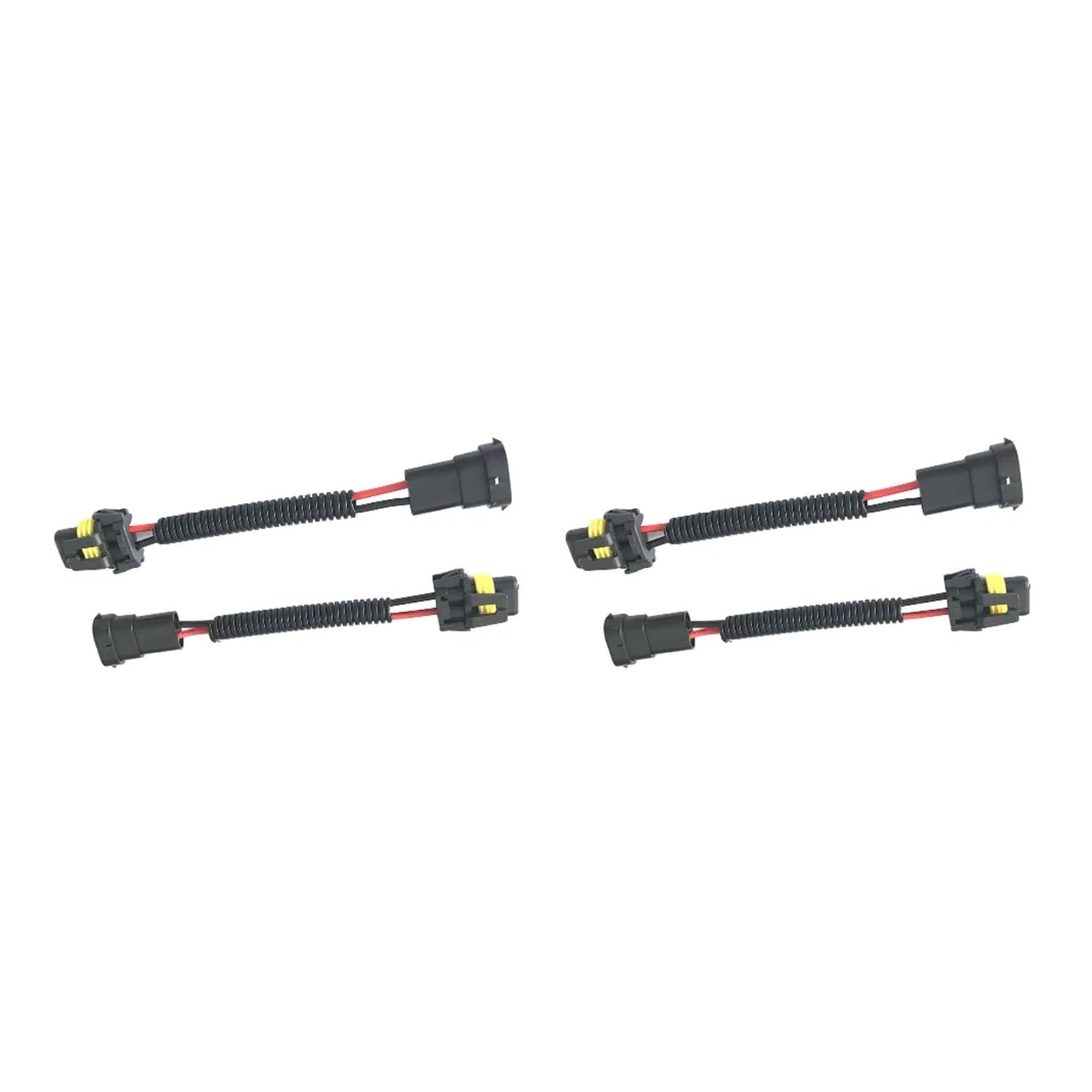 2/1Pairs H11 Male To 9005 9006 Female L*/ED Light Adapter 12-24V Headlight Conversion Socket Wiring Harness all Auto Parts(2 Pairs)