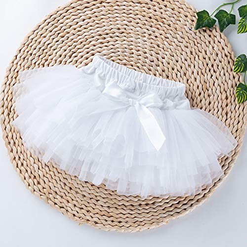 Image of Anbaby Baby Girls Soft Tutu Skirt Toddler Ruffled Pants Diaper Cover