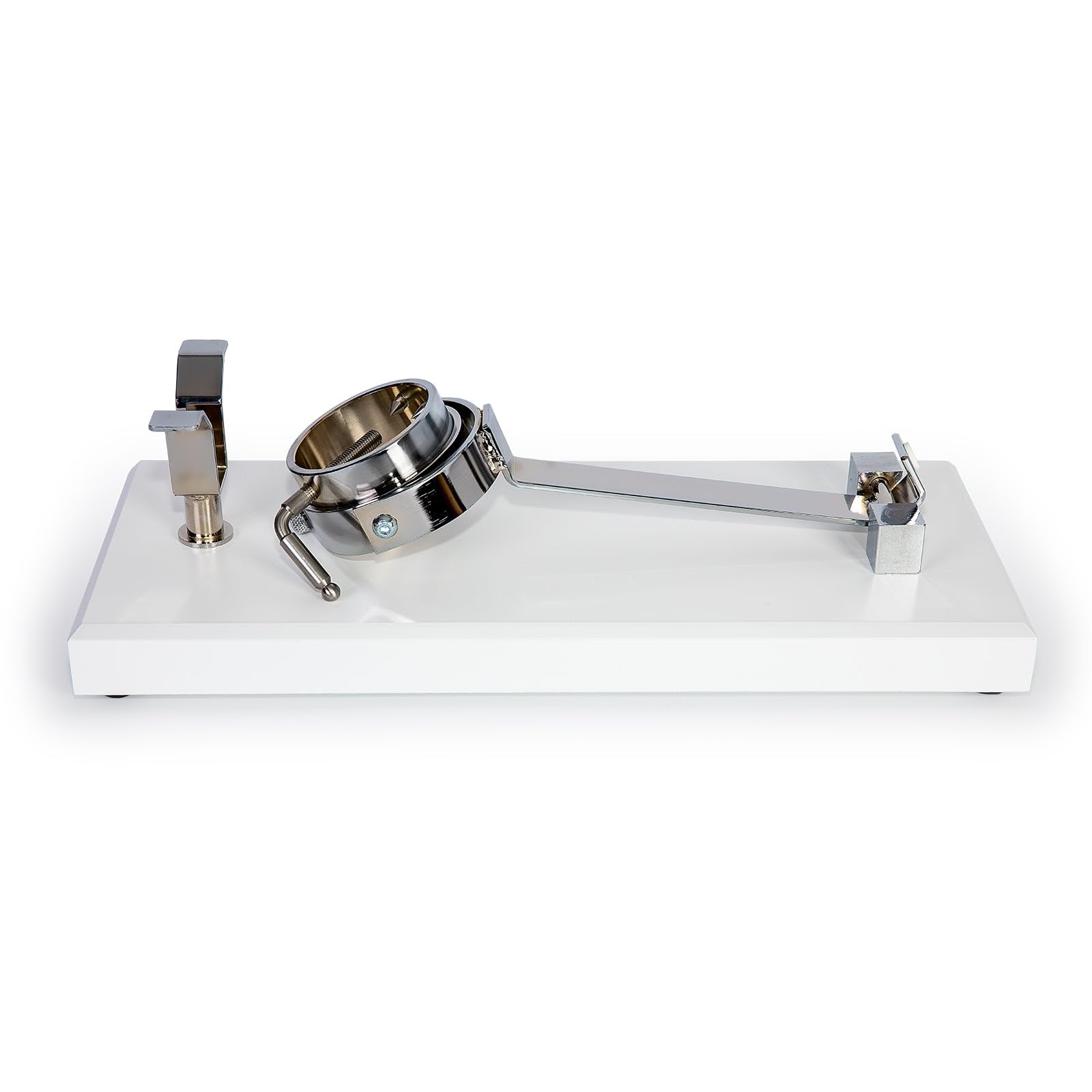 Juego Profesional de Soporte Jamonero Plegable en Acero Inoxidable y Cuchillos 3 Claveles, Funda y Chaira (DENALI Blanco)