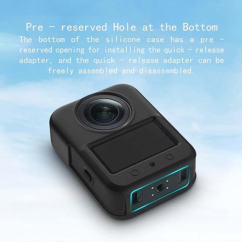 Miniatura 5 de Juego de protectores de cámara de acción compatible con DJI Osmo 360, protector de pantalla de vidrio templado Osmo 360, funda de silicona, tapa de