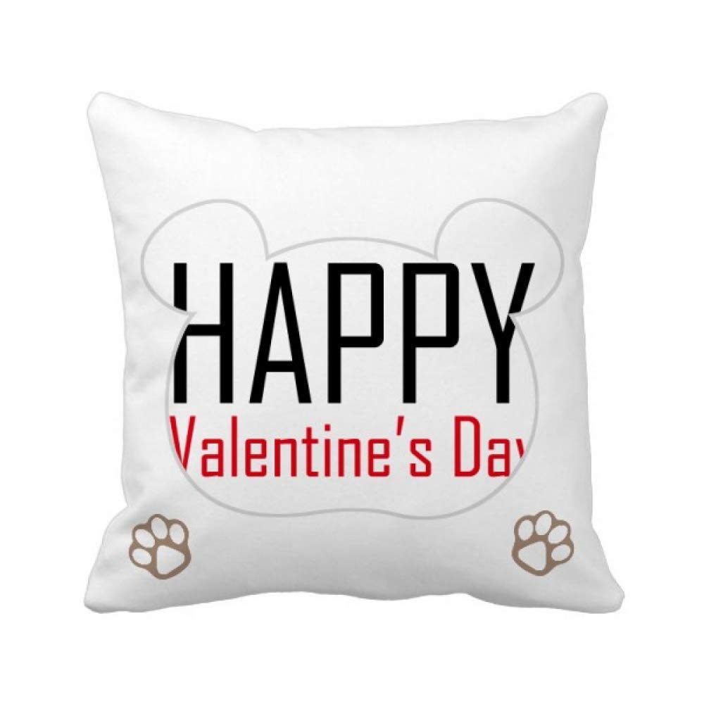 Housse de coussin ours Saint-Valentin de forme carrée pour décoration de canapé