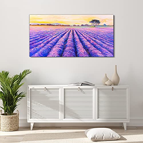 Tableau photo art acrylique Lavender abstraction de 120x60cm - 4