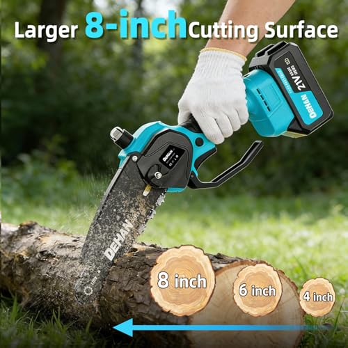 Image of Cordless Pole Saw for Tree Trimming, 6 inch & 8 inch Chainsaw with Extension Pole