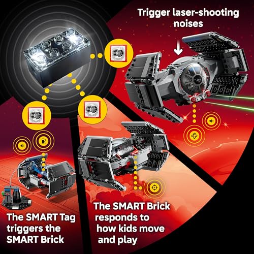 LEGO Star Wars SMART Play: Darth Vader’s TIE Fighter 75421 | All-in-One Building Set with SMART Brick, Interactive Toys for Boys & Girls, Ages 8+, SMART Tag & 2 Minifigures, 473 Pieces - image 4