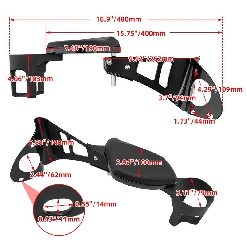 Portavasos y reposabrazos trasero Harley Road Glide 2024 para evitar caídas de botellas 6