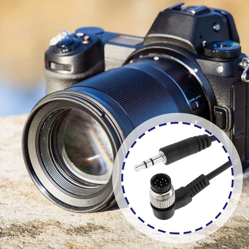 eMagTech Lot de 2 Câbles de Déclenchement d'appareil Photo 3,5 Mm vers N1 Compatibles avec MC-30 Compatible avec Nikon Z8 Z9 D850 D500 D5 D810 D810A D800 D700 D4s D4 D3 D3s étendus Jusqu'à 80 Cm – vue 3