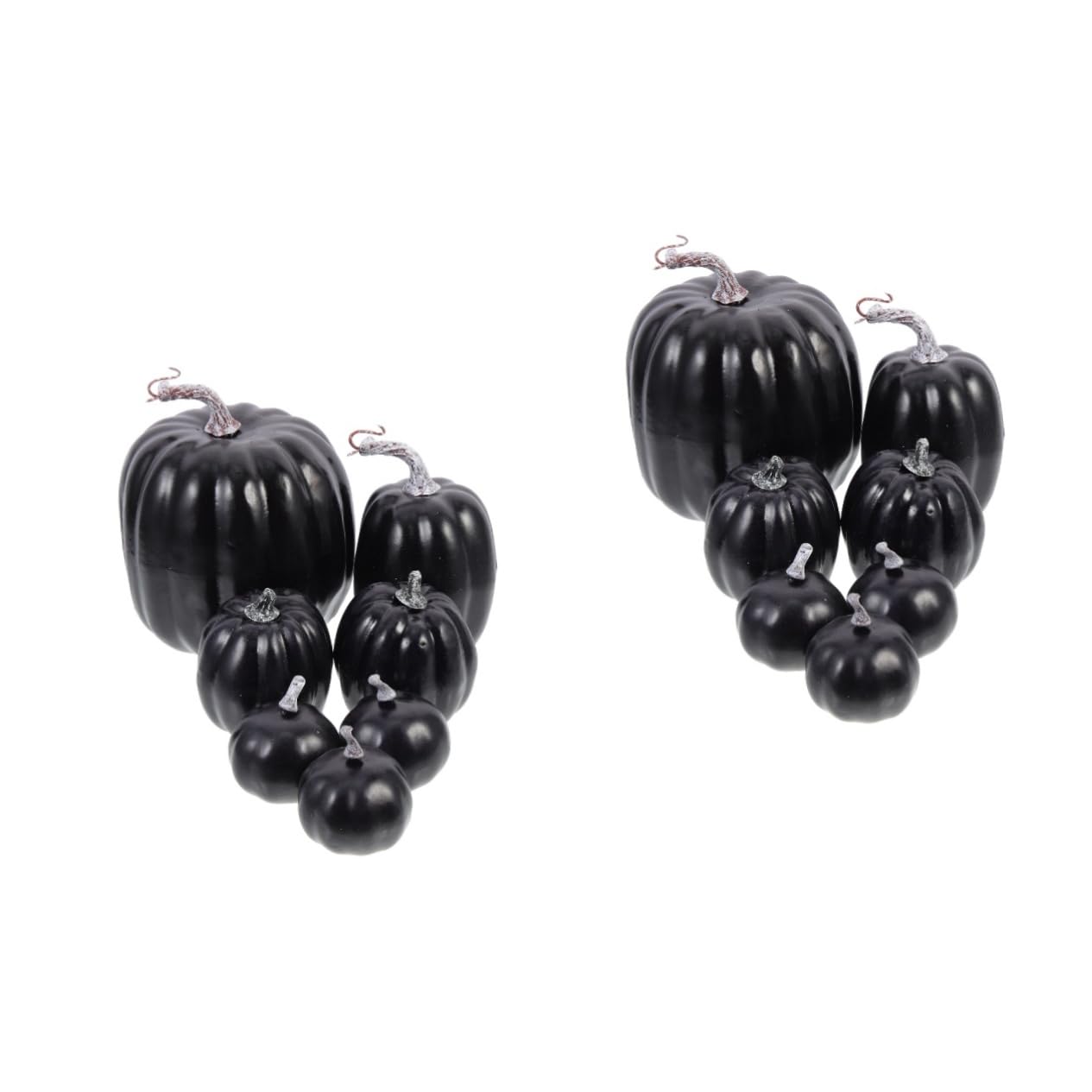 Calabazas artificiales PRETYZOOM negras adorno de fiesta Halloween