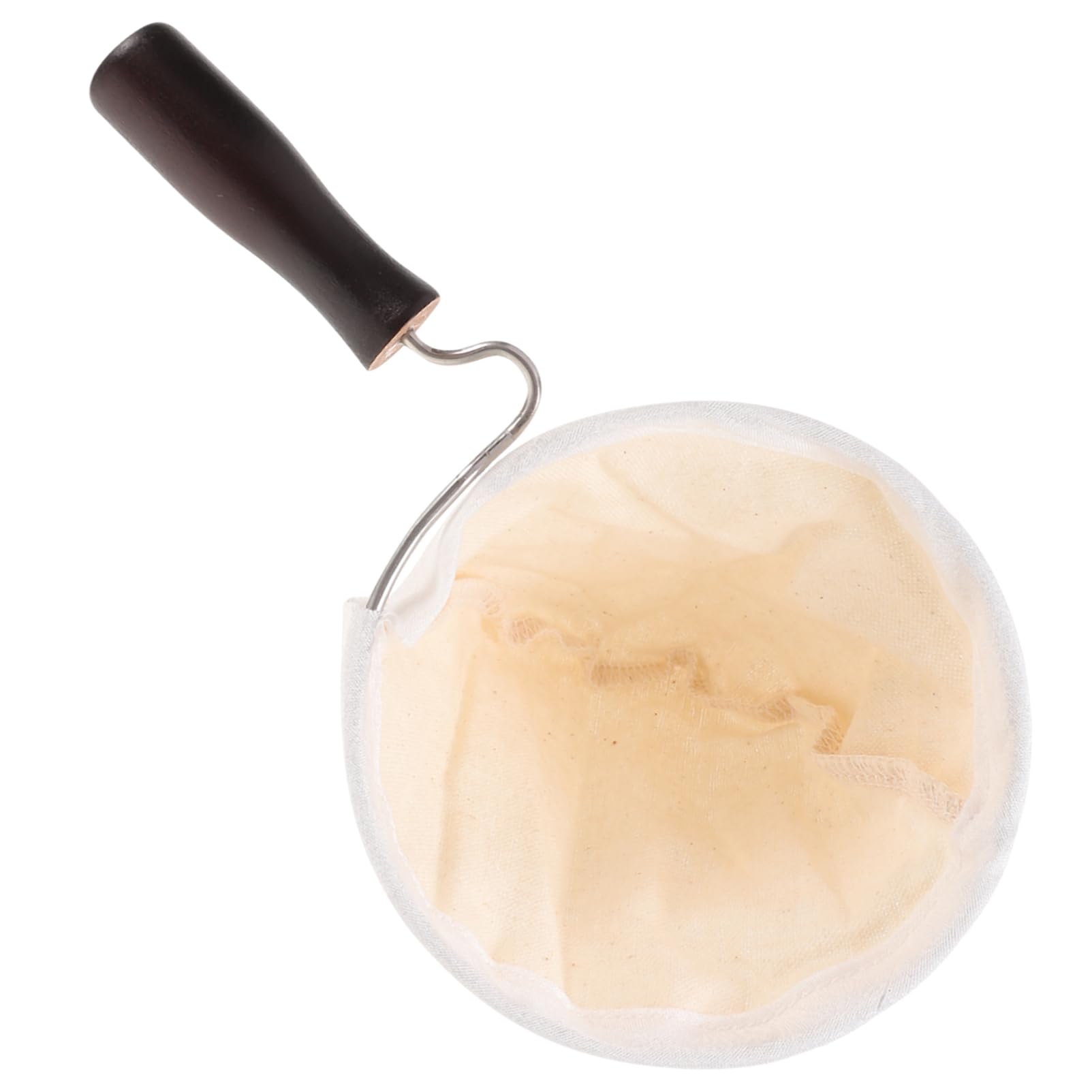 Mikinona Gold Coffee Filter Bag Steel Ring Flannel Tea Strainer Easy to Clean Reusable Home Essential