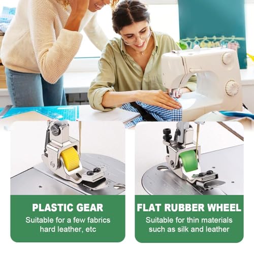 Prensatelas de acero inoxidable ajustable para dobladillo enrollado miniatura 2