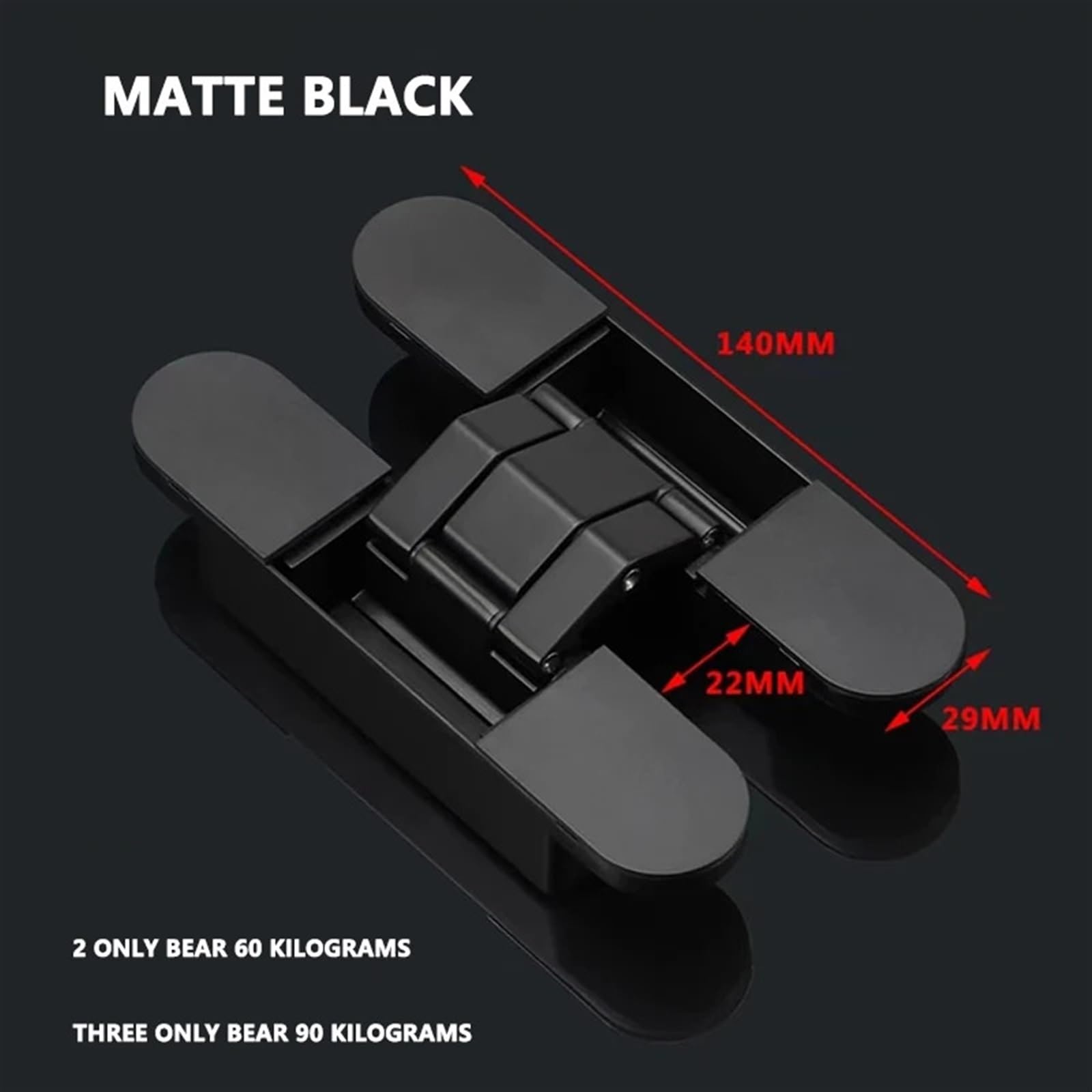 Cerniere Per Ante Cucina Cerniera for porta invisibile for segreta for nascosta regolabile 3D for con apertura esterna per Ante Cucina(Black)