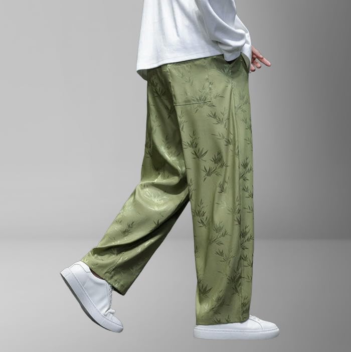 Pantalon style chinois homme coupe ample et droite décontractée - 2
