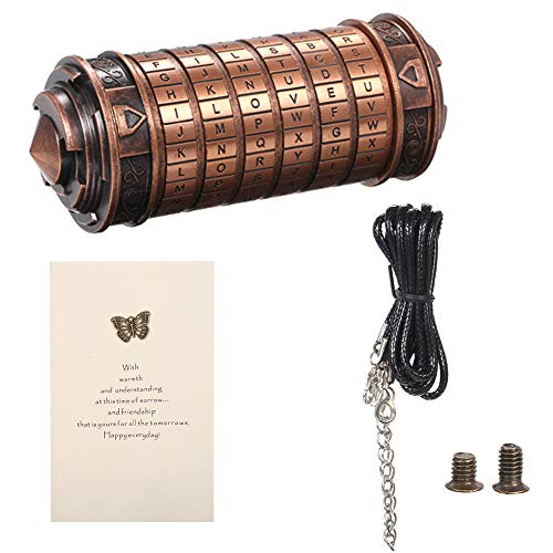 yorten Mini Cryptex Locks Alphabet Password Cylinder Code Toys Wedding Gifts Valentines's Day Interesting Creative Romantic Birthday Gifts Three Kinds of Types