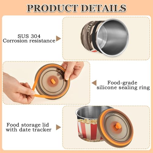 Envase hermético de acero inoxidable para café 500ml miniatura 4
