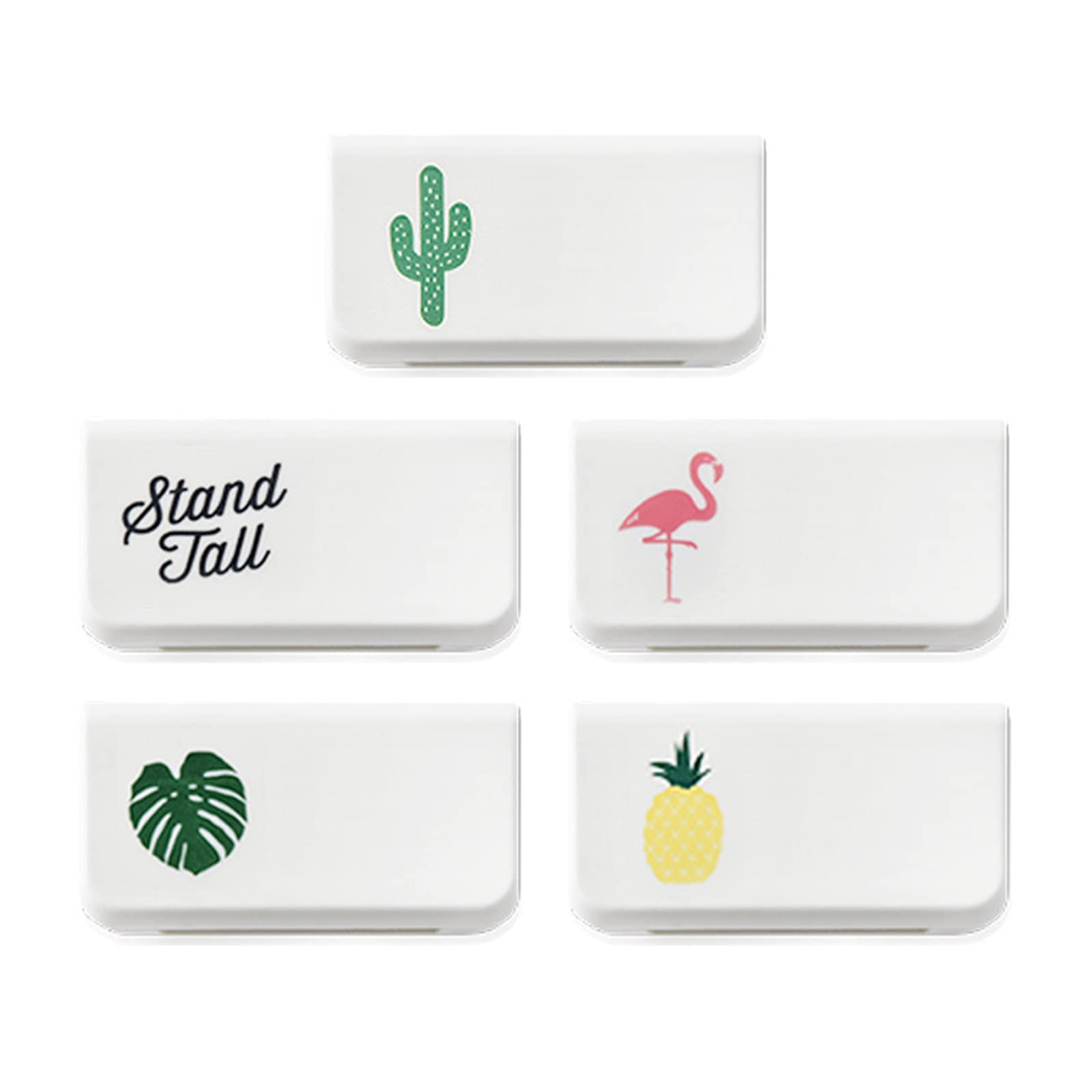 Small Pocket Pill Case 3 Compartments Pill Box Cute Travel Pill Case Portable for Pocket Purse (Pack of 5)