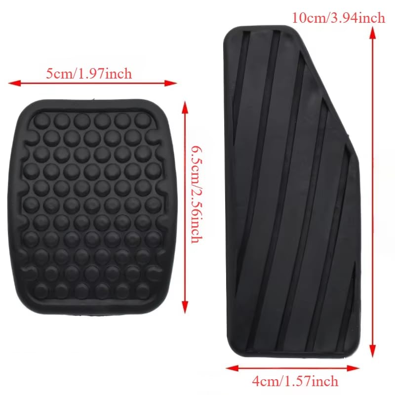 3 Stück Auto Pedalbelag Set für VW Golf 7 MK7 2013-2020, Pedalkappen Schutz rutschfest Gaspedal Kupplungspedal Gummibezug Autozubehör