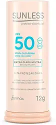 Sunless Protetor Facial Stick Bastão FPS50 Extra Clara Neutra - 12g