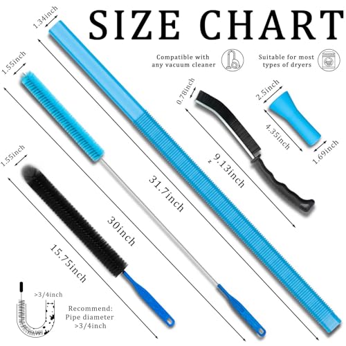 Image of Dryer Vent Cleaner Kit with Dryer Vacuum Hose Attachment