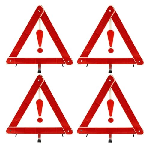 4 StüCk Auto Warndreieck Verkehrssicherheitsset – Zusammenklappbares Notfall-Dreieck FüR Pannenhilfe, StraßEnbau Und Fahrzeugwartung – Reflektierendes Sicherheitsdreieck Aus Plastik