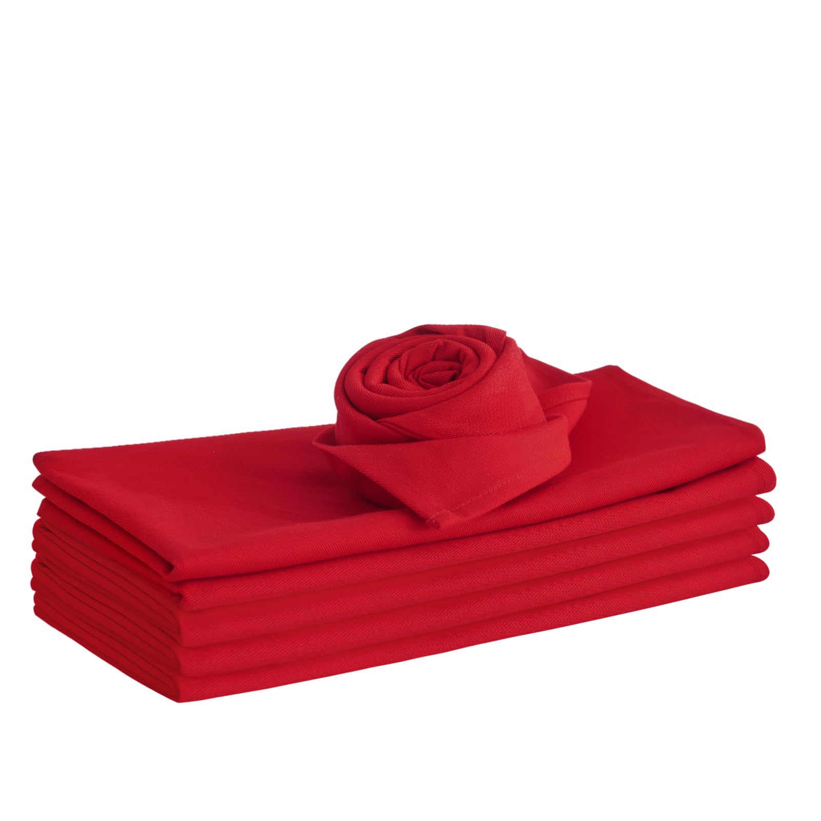 WAITER TREE Cotton Cloth Napkins 50 x 50 cm 6pcs Soft Absorbent Washable Napkins Cloth for Dinner Hotel Restaurant Parties Red