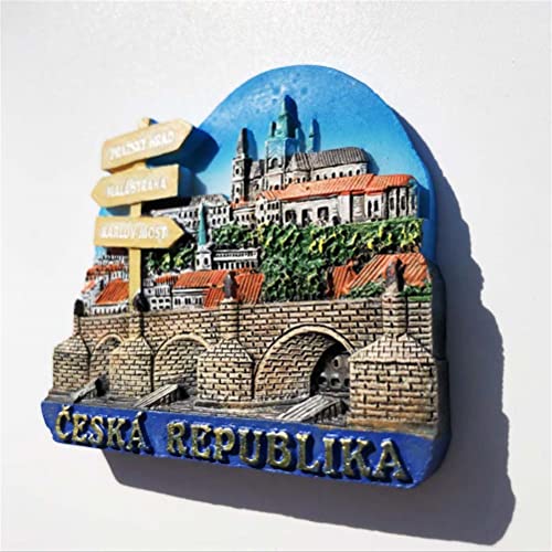 Imán refrigerador souvenir República Checa 3D pintado a mano miniatura 4