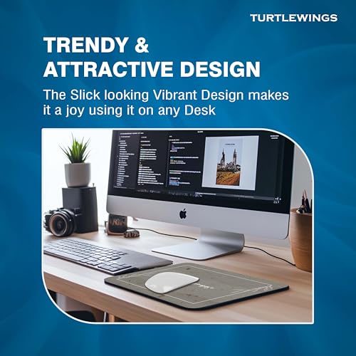 Image of TURTLEWINGS | Mousepad | Inspirational Quote Mousepad - 22x18 cm, 3mm Thick | Abstract Design Non-Slip Rubber Base | Office, Study & Gaming Use | Premium Smooth Surface 21