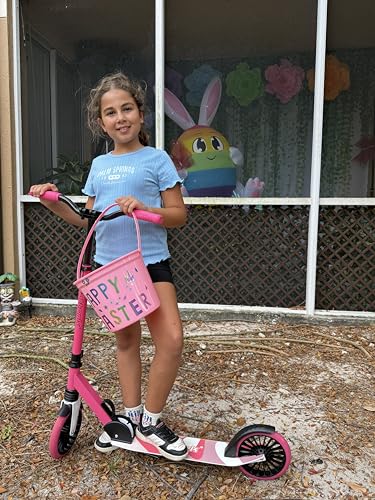 Image of Nattork Kick Scooter for Age 6+ Kids Teens Adults, Max Load 240 LBS, Adjustable Height Foldable with 8 inch Large Wheels, Anti-Shock Suspension