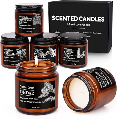 Candle Duftkerzen im Glas – Weihnachten Duftkerzen Geschenkset für...