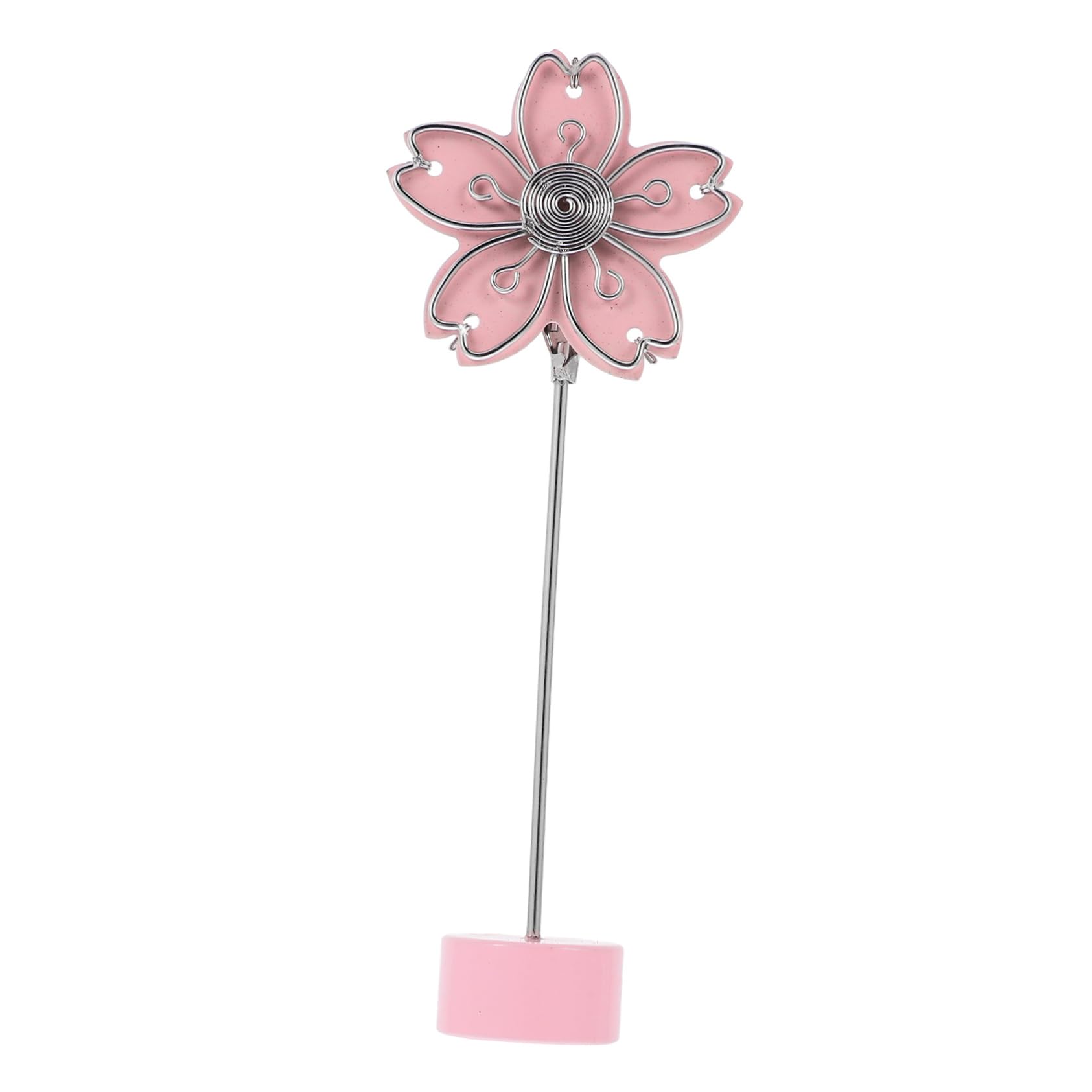 Holibanna Adorable Flower Memo Holder Stand Cute Desk Photo Clip with Metal Design Decorative Flower Shape for Cards and Photos for Weddings Parties and Home Decor