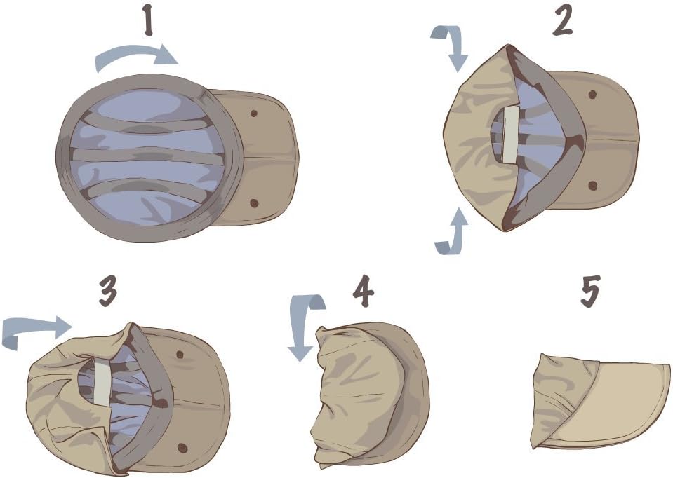 Shabz Folding Cap with 4 Secret Pockets for Cash and Keys