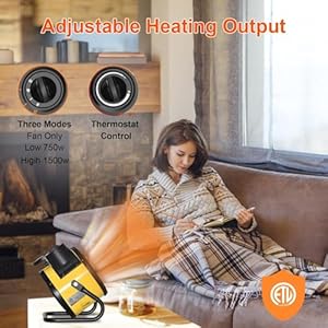 Electric Patio Heater - Greenhouse Fan Heater Portable Space Heater, Adjustable Thermostat, for Greenhouse, Garage, Office, Workplace, PTC Fast Heating, Electric Ceramic Heaters,Metal Base Electric Patio Heater Greenhouse Fan Heater Portable Space Heater Adjustable Thermostat for Greenhouse Garage Office Workplace PTC Fast Heating Electric Ceramic HeatersMetal Base