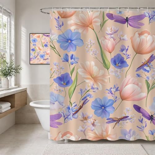 Rideau de douche lavable en machine avec son ourlet lesté - 3