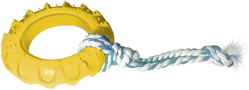 Furacão Pet Pneu Off Road Dog Borracha com Corda N.3, Tamanho G para Cães (cores sortidas)