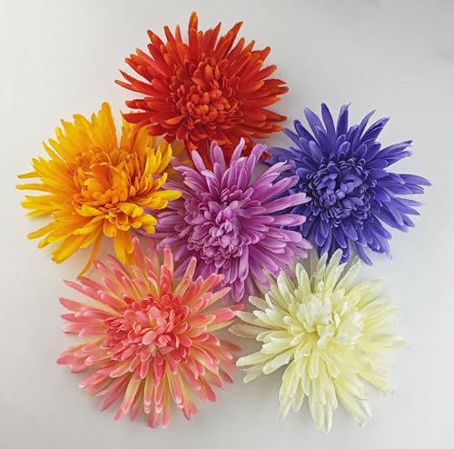 Image of 8inch extra large chrysanthemun flower dainty satin fabric big brooches lapel pins wedding party dance banquet dress suit ceremony clothes accessories gifts(Chrysanthemun, Yellow)