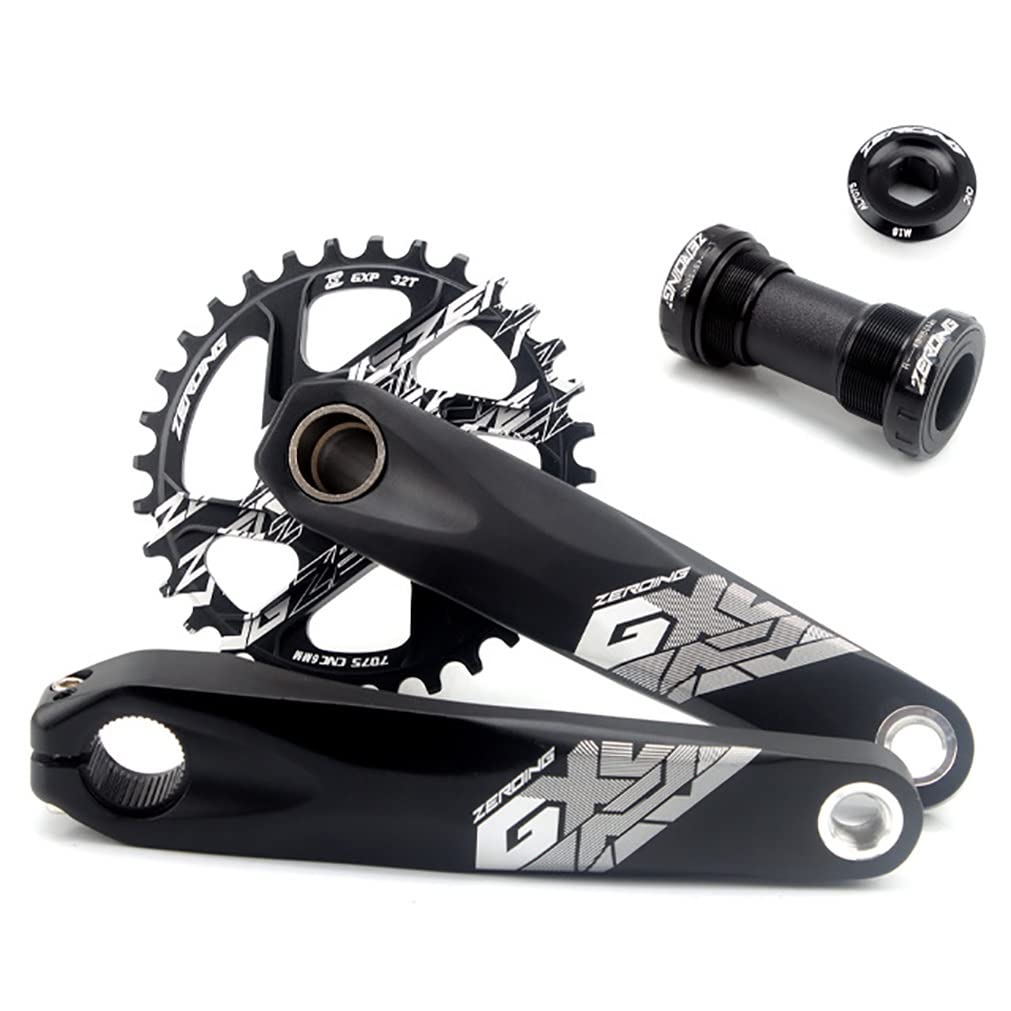 FAXIOAWA Guarnitura MTB Set di pedivelle da 175 mm 32T/34T/36T/38T Corona Singola per guarnitura Integrata Cava a 7-12 velocità con BB (Dimensioni : 32T)
