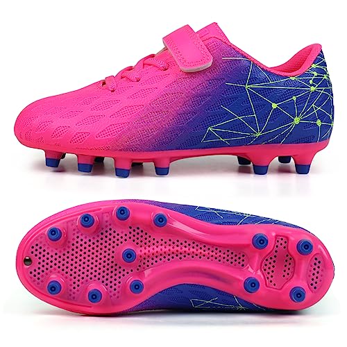 brooman Kids Firm Ground Soccer Cleats Boys Girls Athletic Outdoor Football Shoes3
