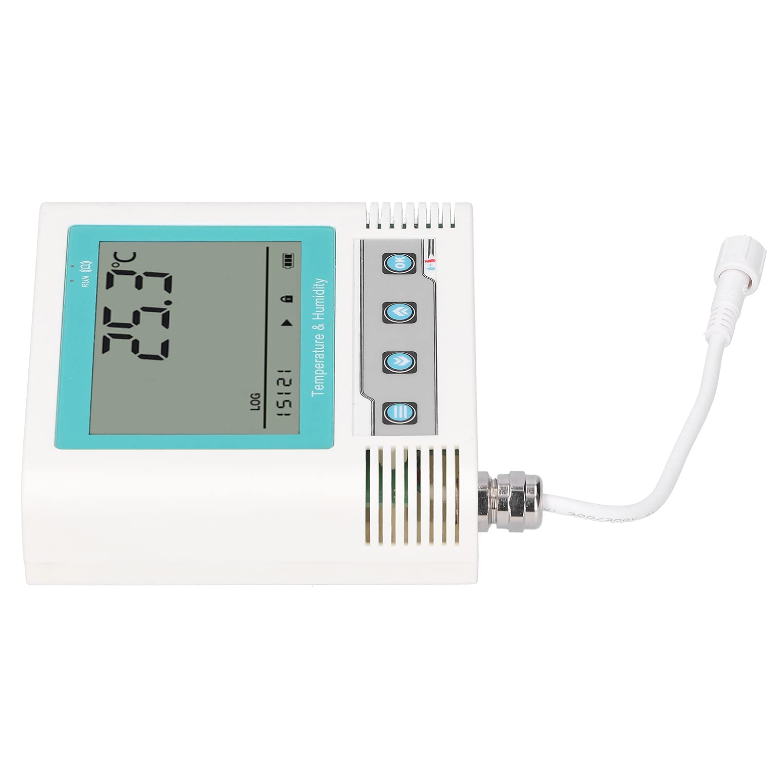 Temperature Data Logger, USB, External LCD Display, Accurate Recorder, Sensor Probes, DC 5V