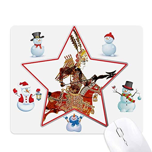 Tapis de souris fluide motif Brave Woman Christmas Snowman Star