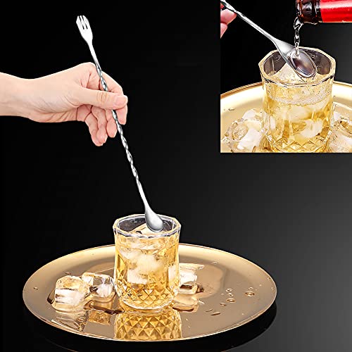 Spiralrührlöffel,Edelstahl Cocktailrührlöffel, Rührlöffel, Mehrzweck Cocktail Stößel Gabel Crushed Ice Löffel, Spezielle… - Image 6