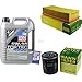 Produktbild QR-PARTS 69360768 Filter Set Inspektionspaket 5 Liter Liqui Moly Motoröl Top Tec 4600 5W-30 MANN-FILTER Luftfilter Ölfilter