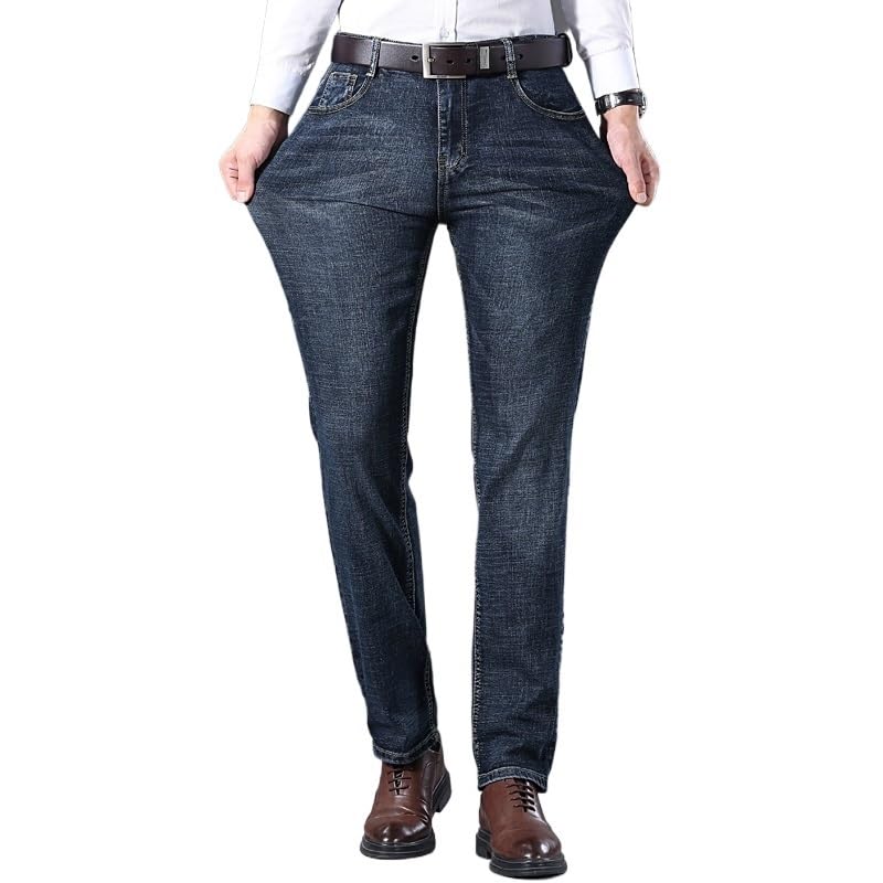 Straight Leg Jeans Business Denim Slim Fit Jeans Pants3