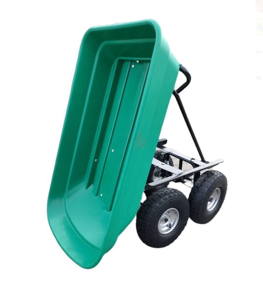 FLO Carrello da giardino con funzione di ribaltamento, 55 l, contenitore: 87 x 47 x 20 cm