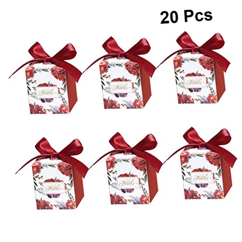 Nusitou Donut Container Cna Gifts Wrapping Paper Container Vintage Flower Treat Bag Easter Day Goodie Box Bow Bridal Shower Candy Box Gift Box Paper Candy Box Gift Container 7C 20Pcs Boxes #TOP6