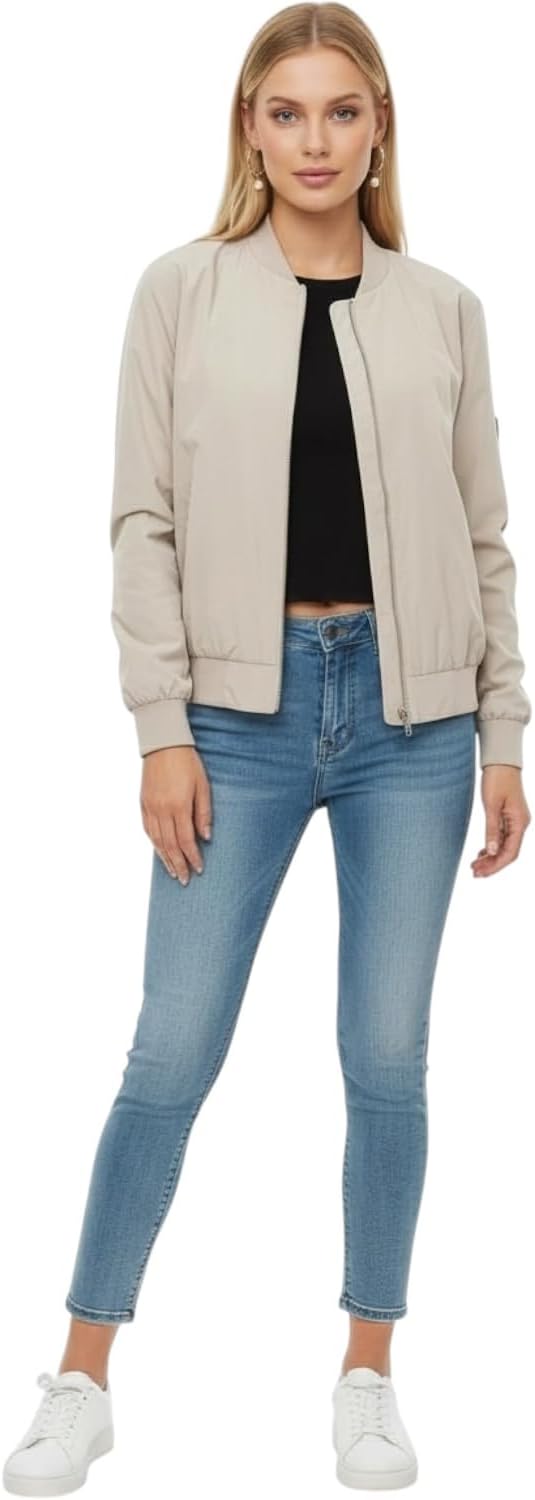 ToBeInStyle Women's Oversized Fully Lined Bomber Jacket with Pockets - Image 2