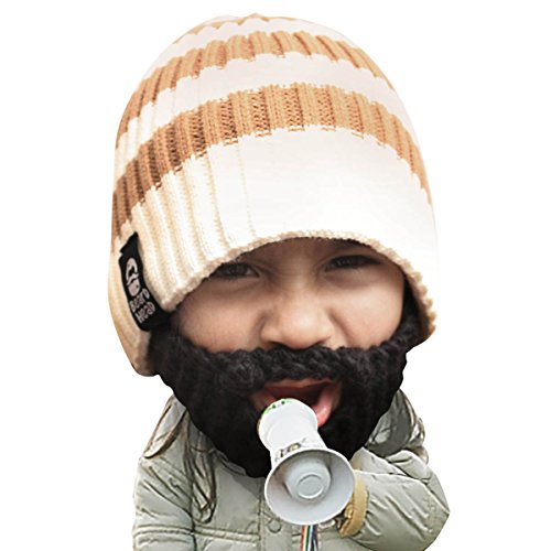 Beard Head Kid Scruggler Beard Beanie -Knit Hat...