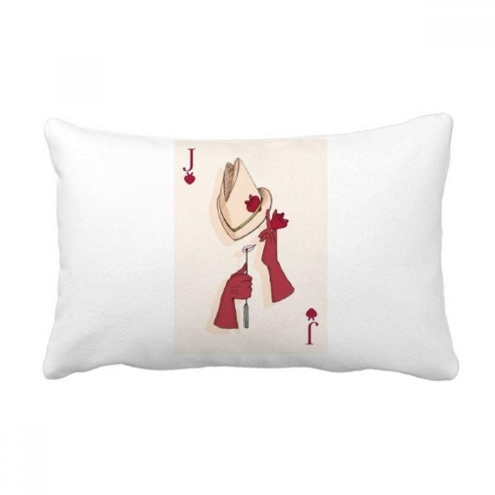 Coussin lombaire coeur J de 16x24 pouces pour decoration de canape multicolore