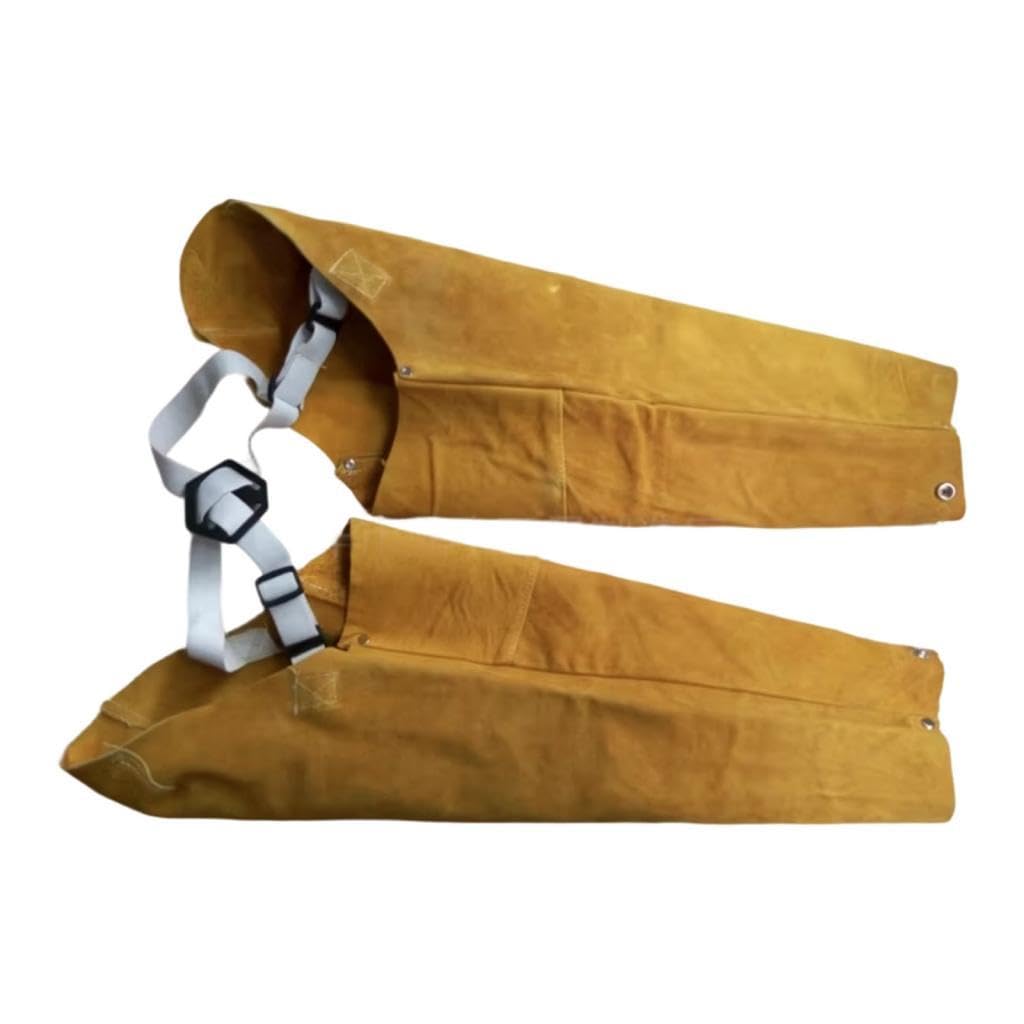 Manchon de Soudage Ajustable En Cuir de Vachette Ignifugé de Protection