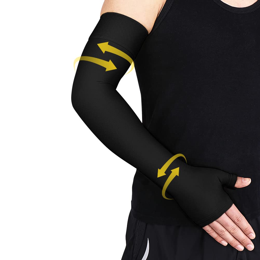 beister Medical Compression Arm Sleeve for Men Women(Single), 20-30 mmhg Full Arm Support for Pain Relief, Lymphedema