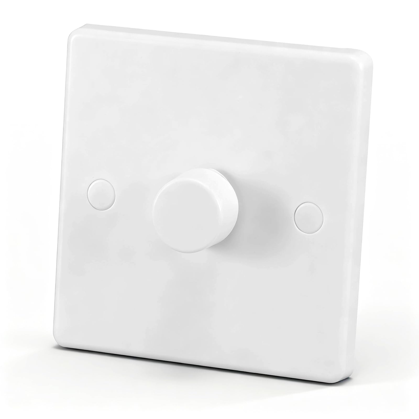 Dimmer Light Switch, Tralling Edge LED Dimmer 1 Gang（5-200W）, 1 Way/2 Way Rotary Push On/Off, Compatible with HV Halogen, LED, Incandescent Lamps
