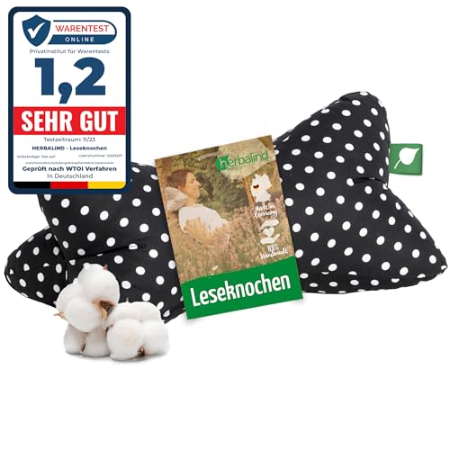 Herbalind NEU Leseknochen Lesekissen Nackenkissen als Buchstütze - 40 x 18...
